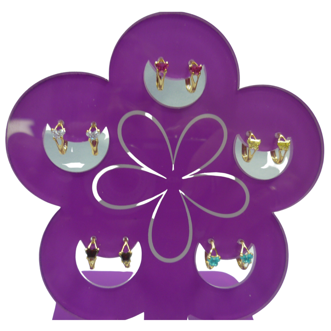 Childrens Gold Huggie Birthstone Series