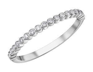 White Gold Bezel Set Diamond Band