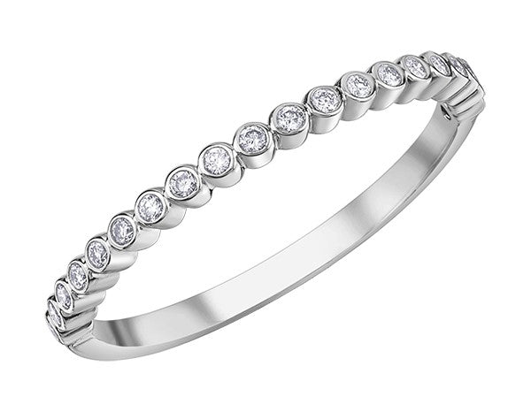White Gold Bezel Set Diamond Band