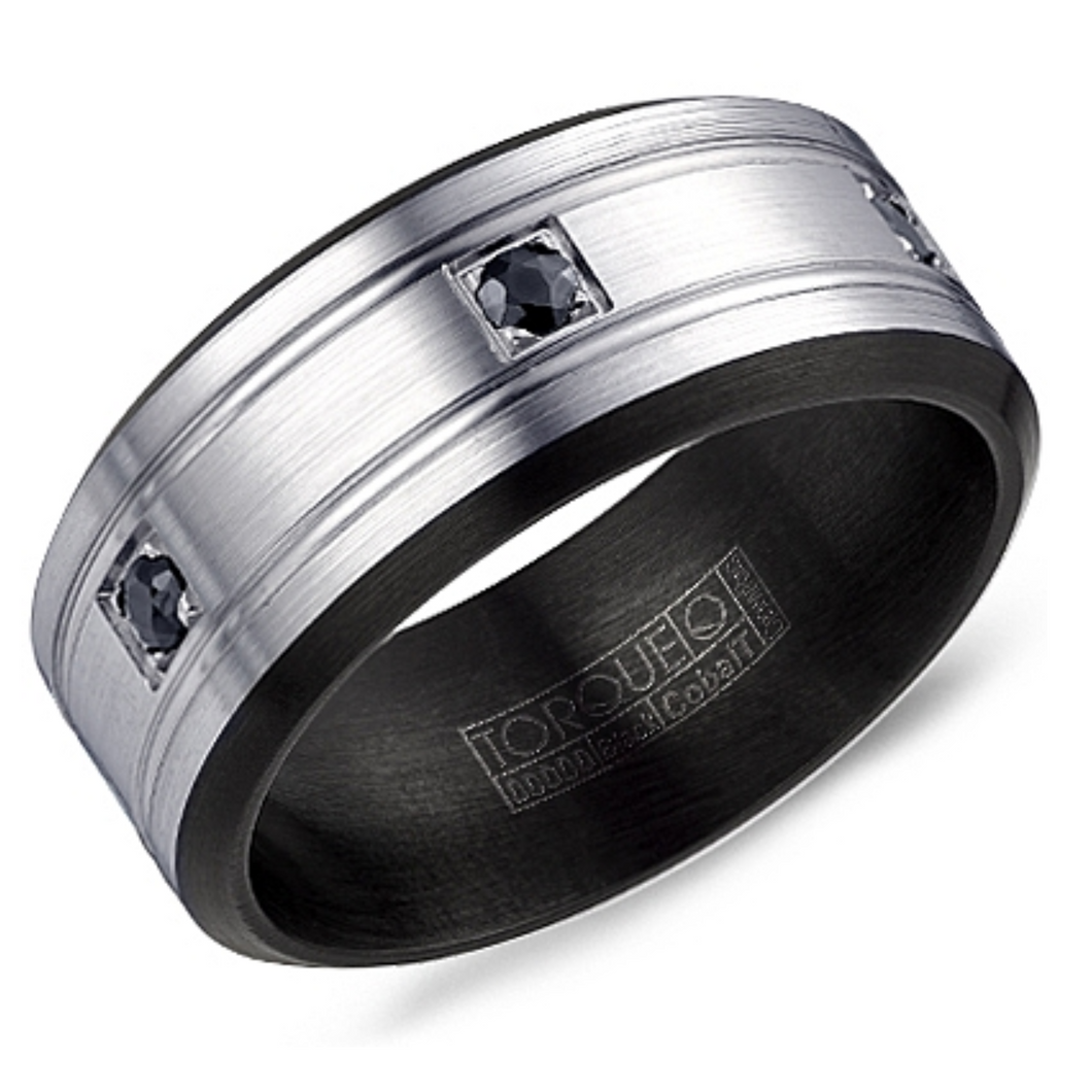Gents Cobalt and Black Sapphire Band