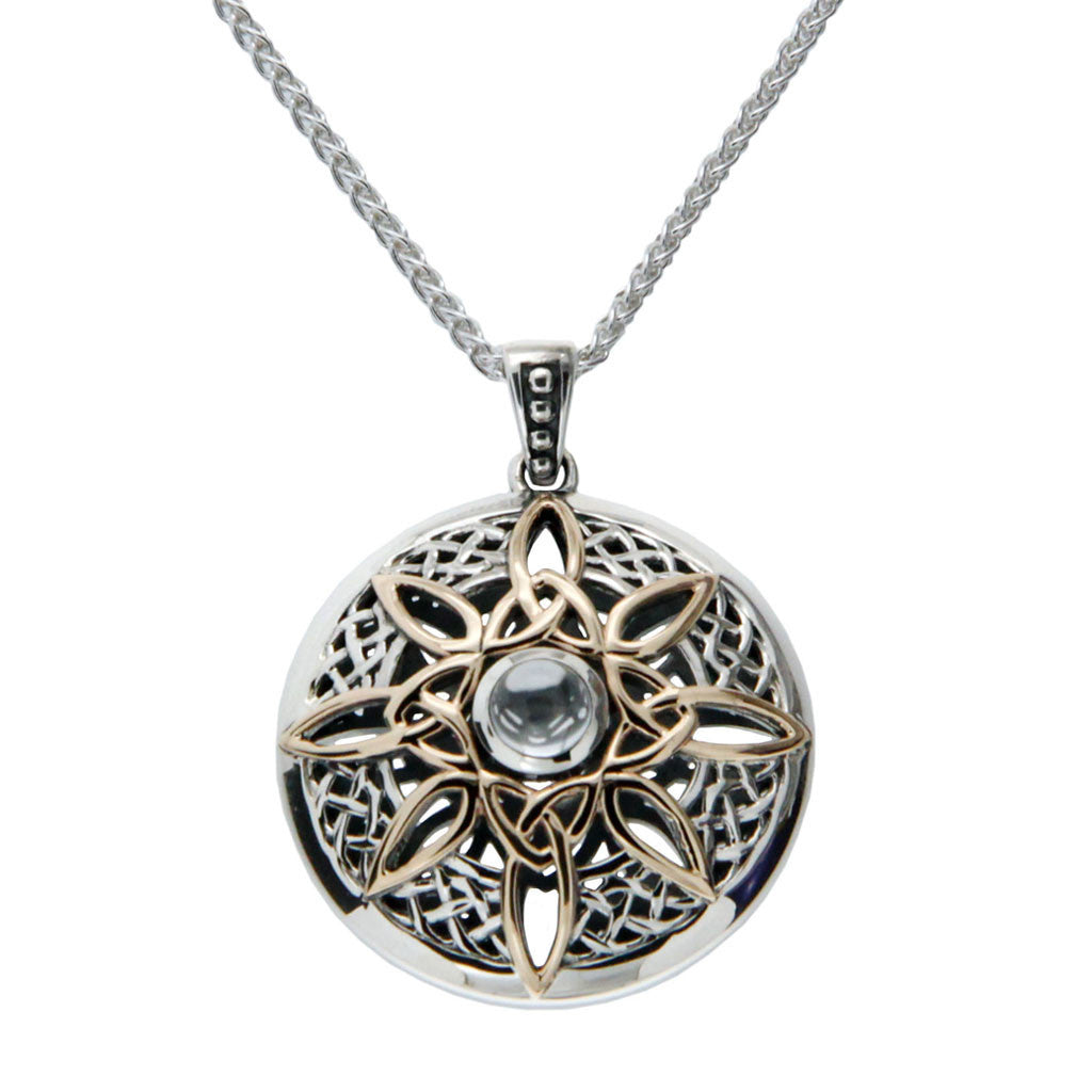 Keith Jack- Celtic Compass Pendant with White Topaz