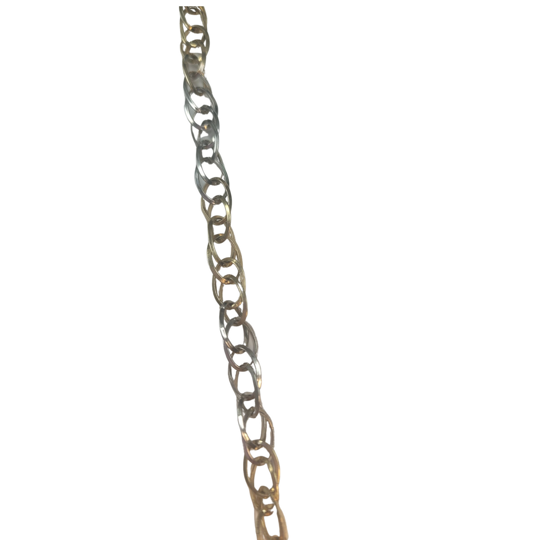 Yellow and White Gold Open Link Chain