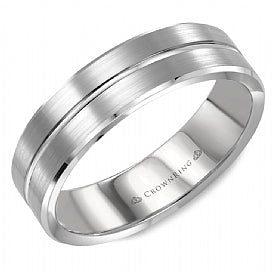 Gents White Gold Band