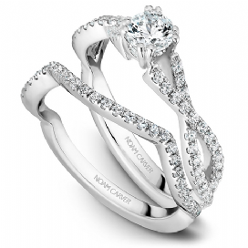 Noam Carver - Round Diamond Engagement Ring w/ Side Diamonds (BAND SOLD SEPARATELY) - Nasselquist Jewellers