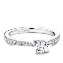 Load image into Gallery viewer, Noam Carver - Diamond Engagement Ring with Side Diamonds (BAND SOLD SEPARATELY) - Nasselquist Jewellers
