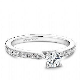 Noam Carver - Diamond Engagement Ring with Side Diamonds (BAND SOLD SEPARATELY) - Nasselquist Jewellers