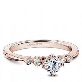 Noam Carver - Round Engagement Ring Rose Gold (BAND SOLD SEPARATELY) - Nasselquist Jewellers