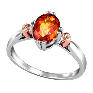 10K Twilight Mystic Topaz Ring with Diamonds