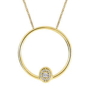 Fire & Ice Diamond & Gold Pendant & Earrings