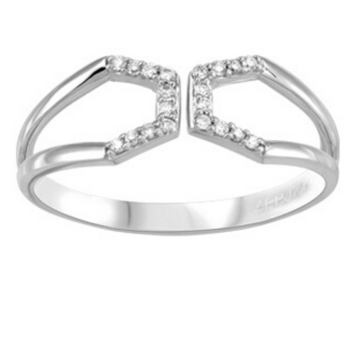 Open Front White Gold Diamond Ring - Nasselquist Jewellers