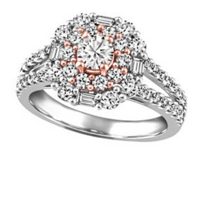 White & Rose Gold Canadian Diamond Ring - Nasselquist Jewellers