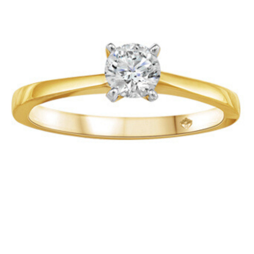 Yellow Gold Solitaire Canadian Diamond Engagement Ring - Nasselquist Jewellers
