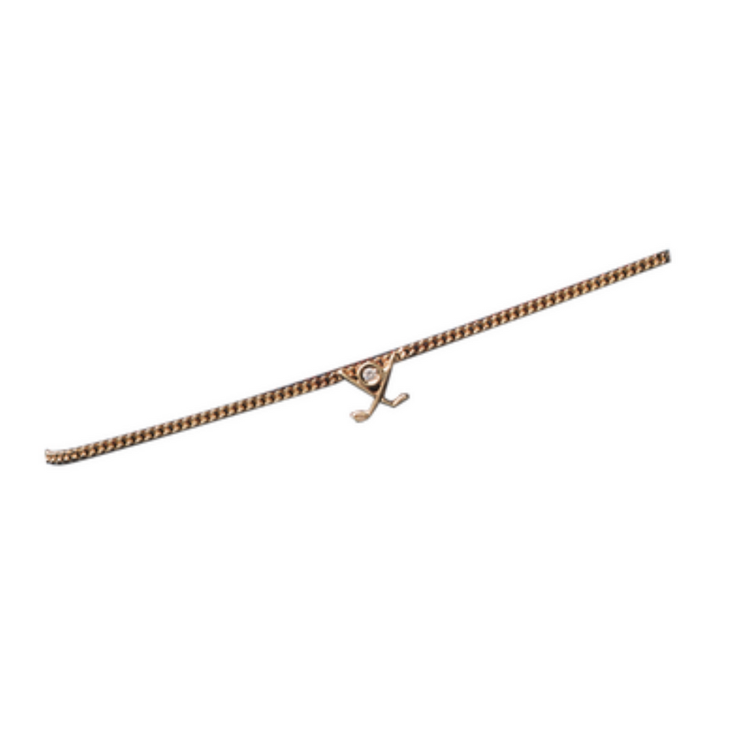 Golf Tie Clip Gold - Nasselquist Jewellers