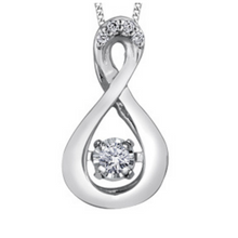 Load image into Gallery viewer, Pulse Birthstone Pendant in White Gold
