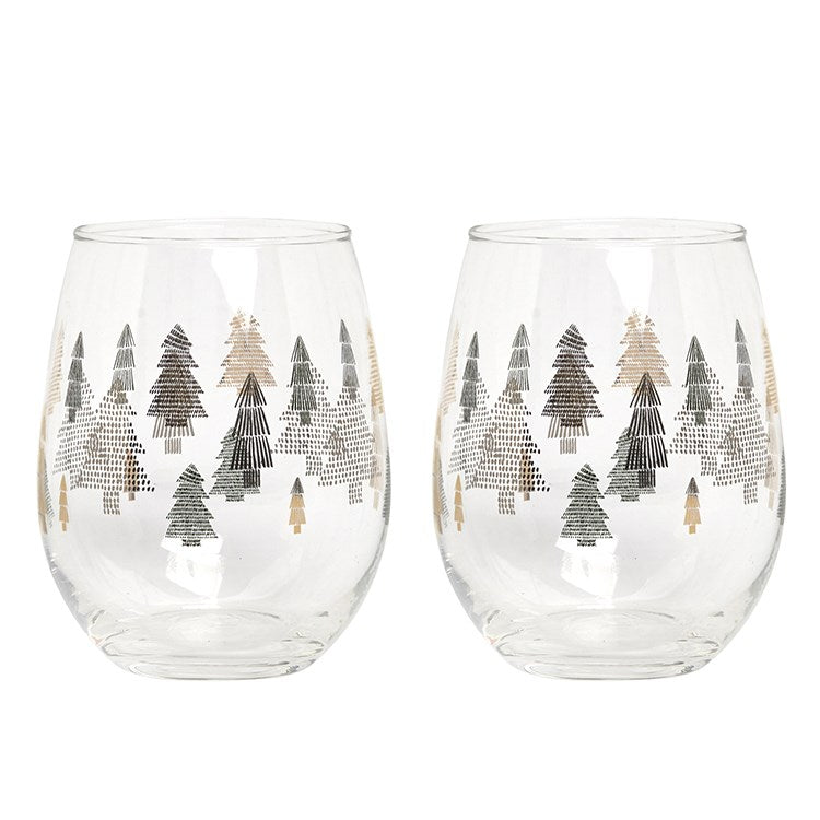 Tree Stemless Wine Glasses