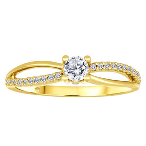 10K Yellow Gold Canadian Diamond Ring