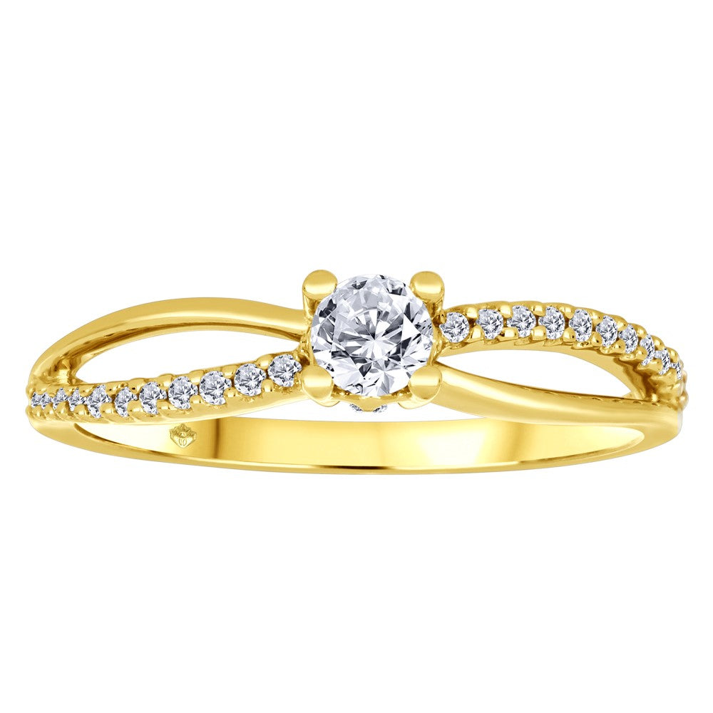 10K Yellow Gold Canadian Diamond Ring