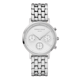 Rosefield Watch The Gabby White Silver with 3 subdials Round