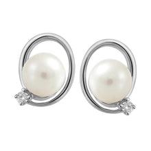 Load image into Gallery viewer, 10K Gold White Pearl with Canadian Diamond Pendant, Earrings and Ring
