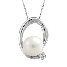 Load image into Gallery viewer, 10K Gold White Pearl with Canadian Diamond Pendant, Earrings and Ring
