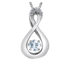 Load image into Gallery viewer, Pulse Birthstone Pendant in White Gold
