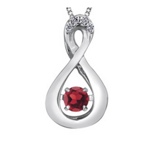 Load image into Gallery viewer, Pulse Birthstone Pendant in White Gold
