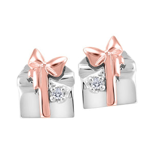 10K Childrens earrings with Diamonds