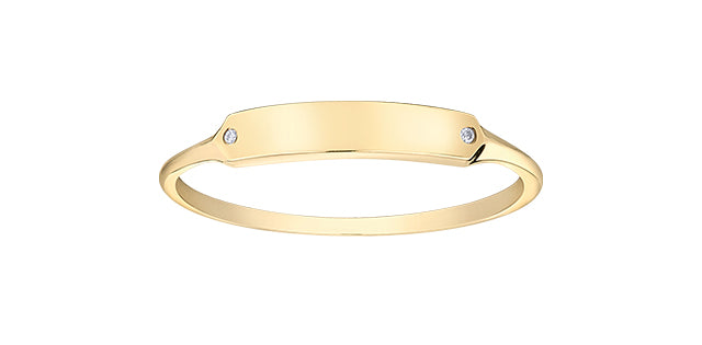 Childen's Gold Ring with Diamonds