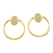 Load image into Gallery viewer, Fire &amp; Ice Diamond &amp; Gold Pendant &amp; Earrings
